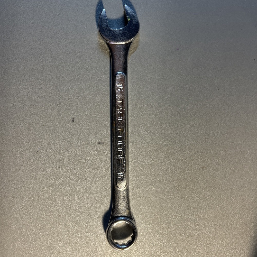 Vintage Task Forge Tools 15mm Combination Wrench 12pt Made in the USA W-2